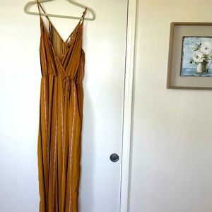 Mustard Striped Jumper with Pockets